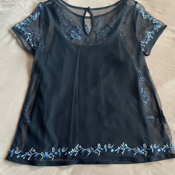 WHBM Sheer Floral Top with Camisole - Size XS - Picture 8 of 9